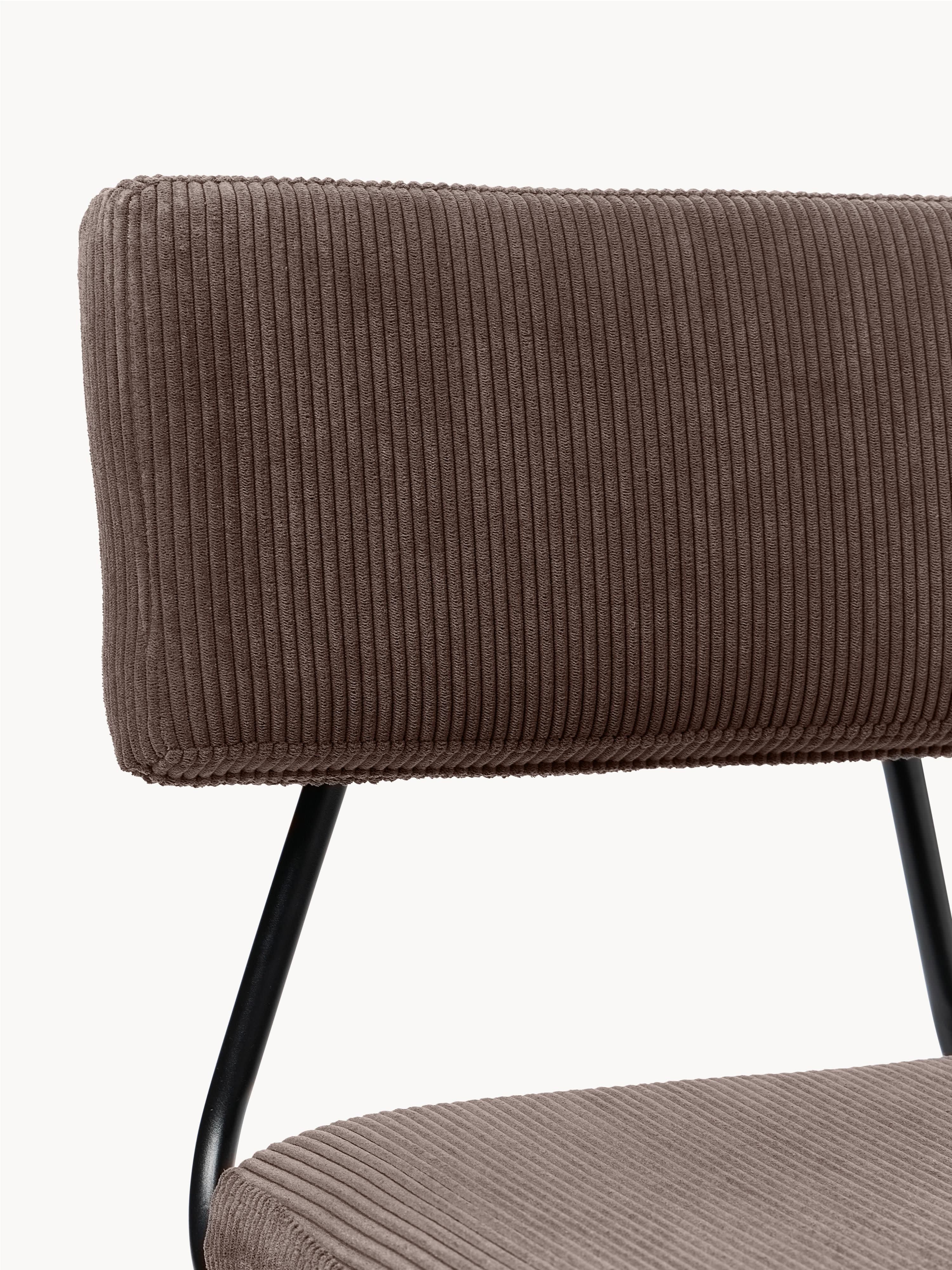 Corduroy gestoffeerde stoelen Mats, 2 stuks