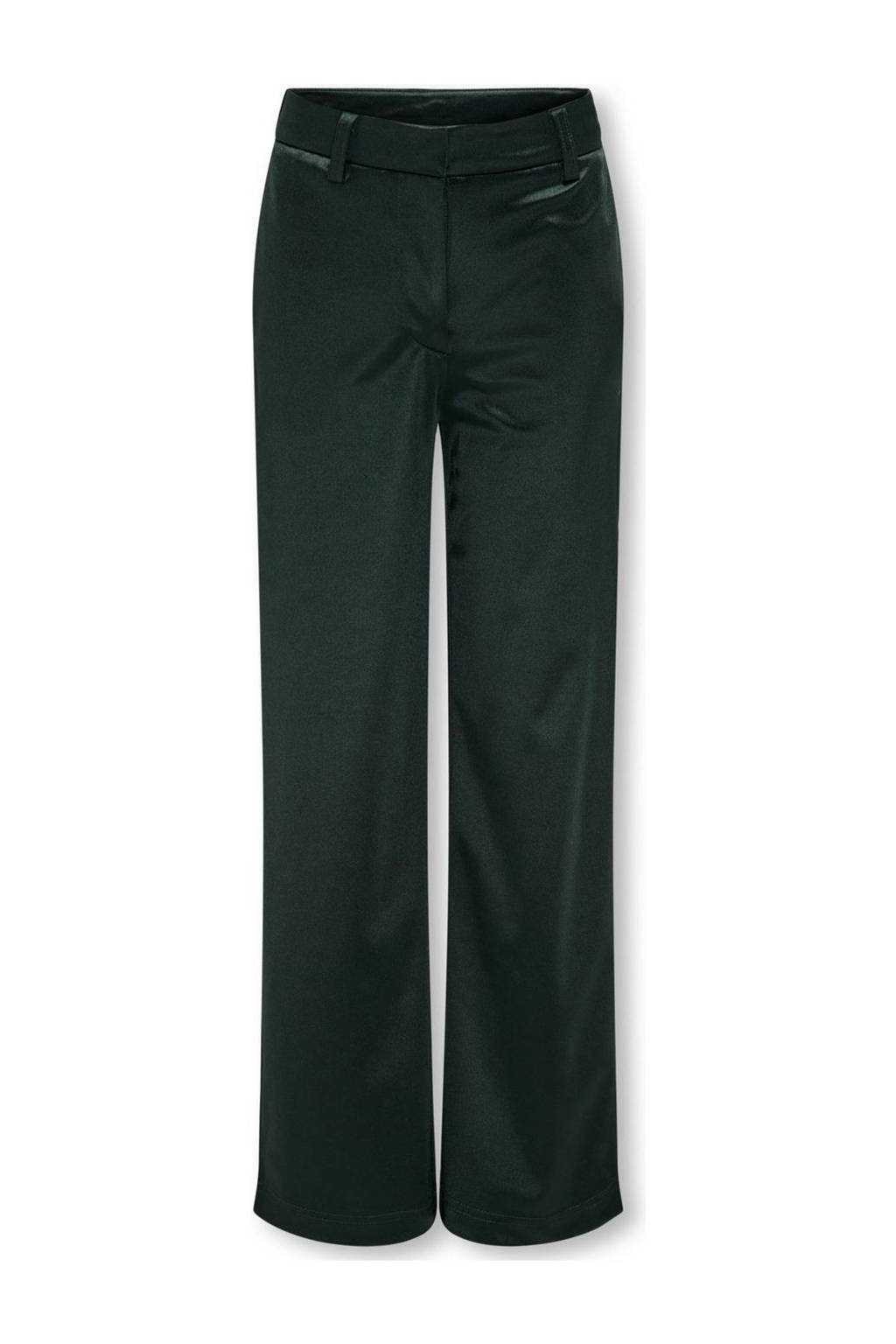 ONLY wide leg broek KOGANNA donkergroen