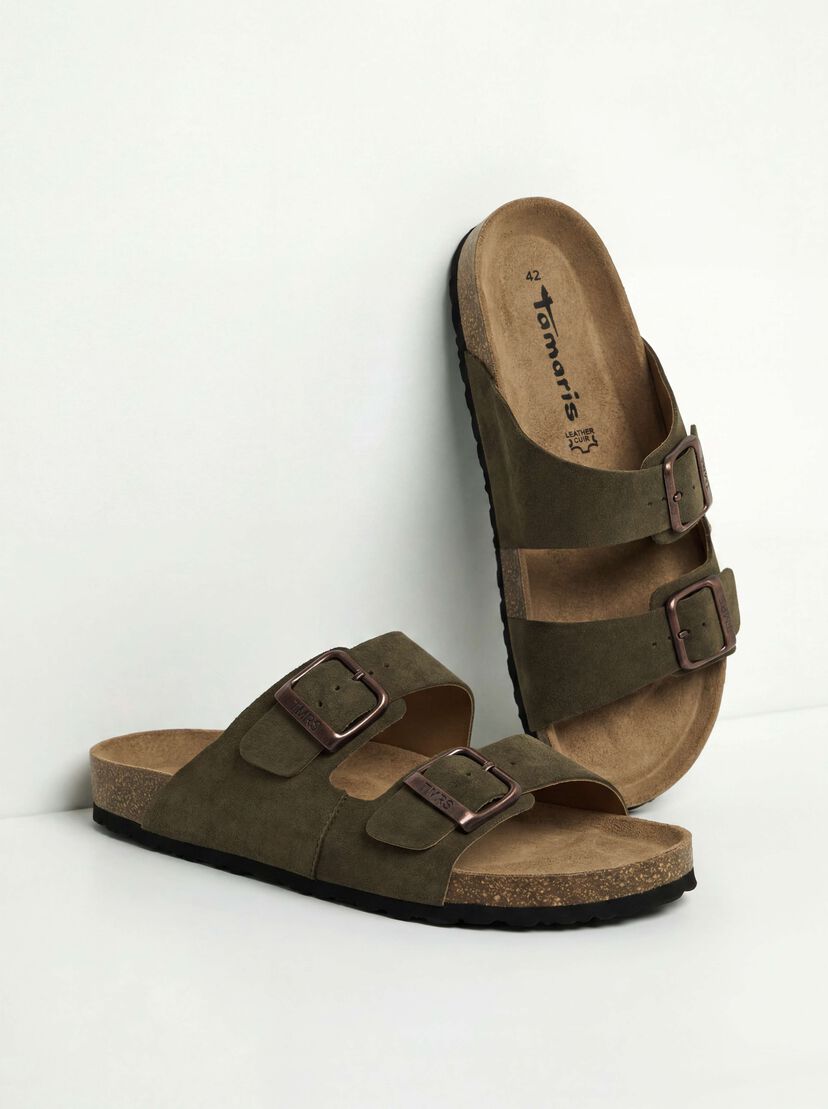 Leren Slipper - groen
