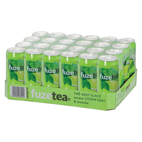 Fuze Tea citron vert & menthe, lot de 24 x 33 cl