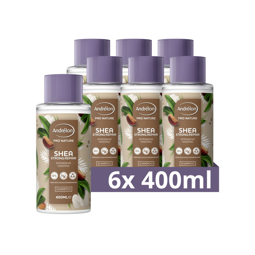 6x Andrelon Shampoo Shea Strong Repair400 ml