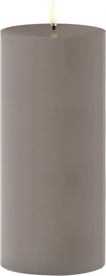 Uyuni Outdoor LED pillar candle, Sandstone, 8,4x20 cm Sand