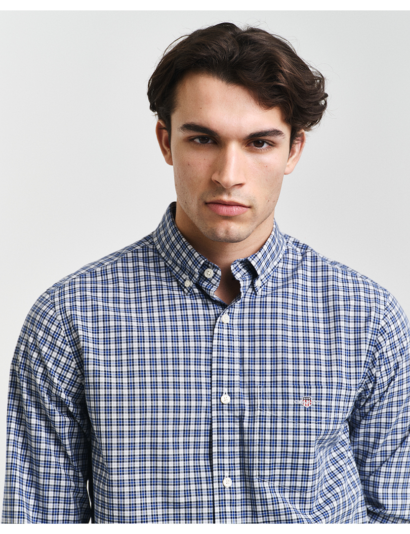 Regular Fit Blue Checkered Shirt