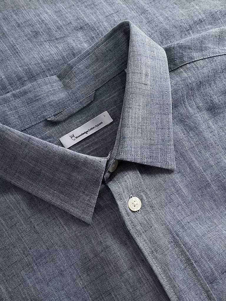 KNOWLEDGE COTTON APPAREL Hemd blau