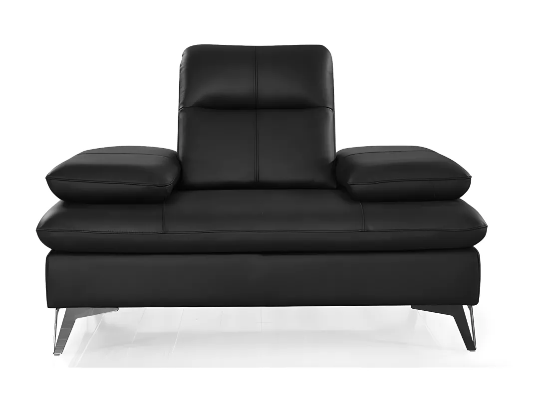Fauteuil cuir Design avec dossier avance-recul IRIS Noir