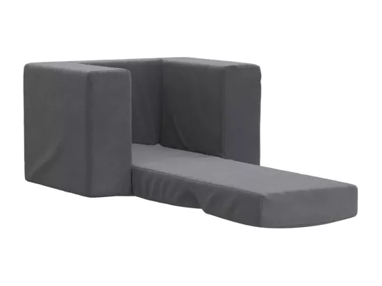 Canapé-lit pour enfants Anthracite Peluche douce