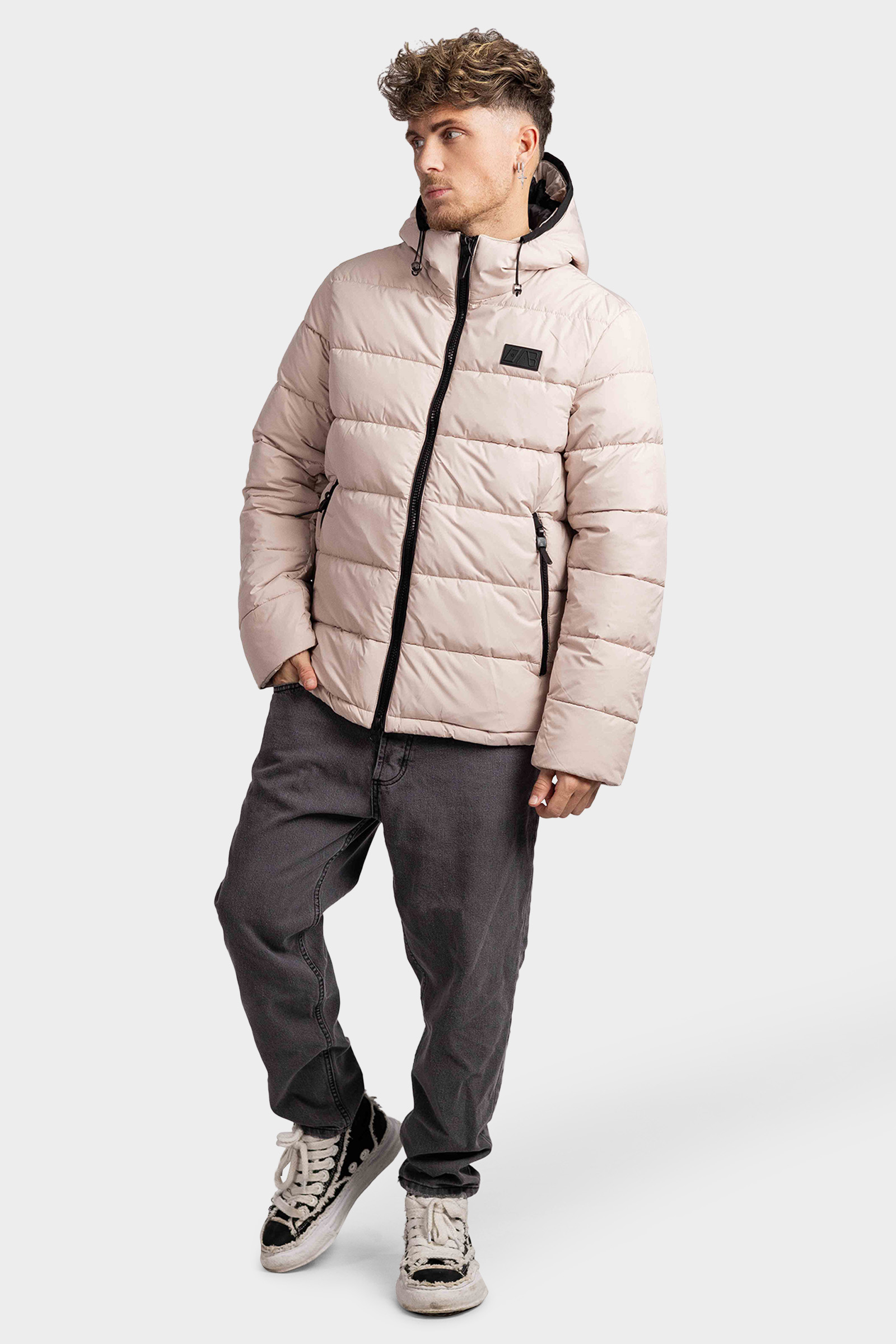 AB Lifestyle Matte Puffer Winterjas Heren Roze