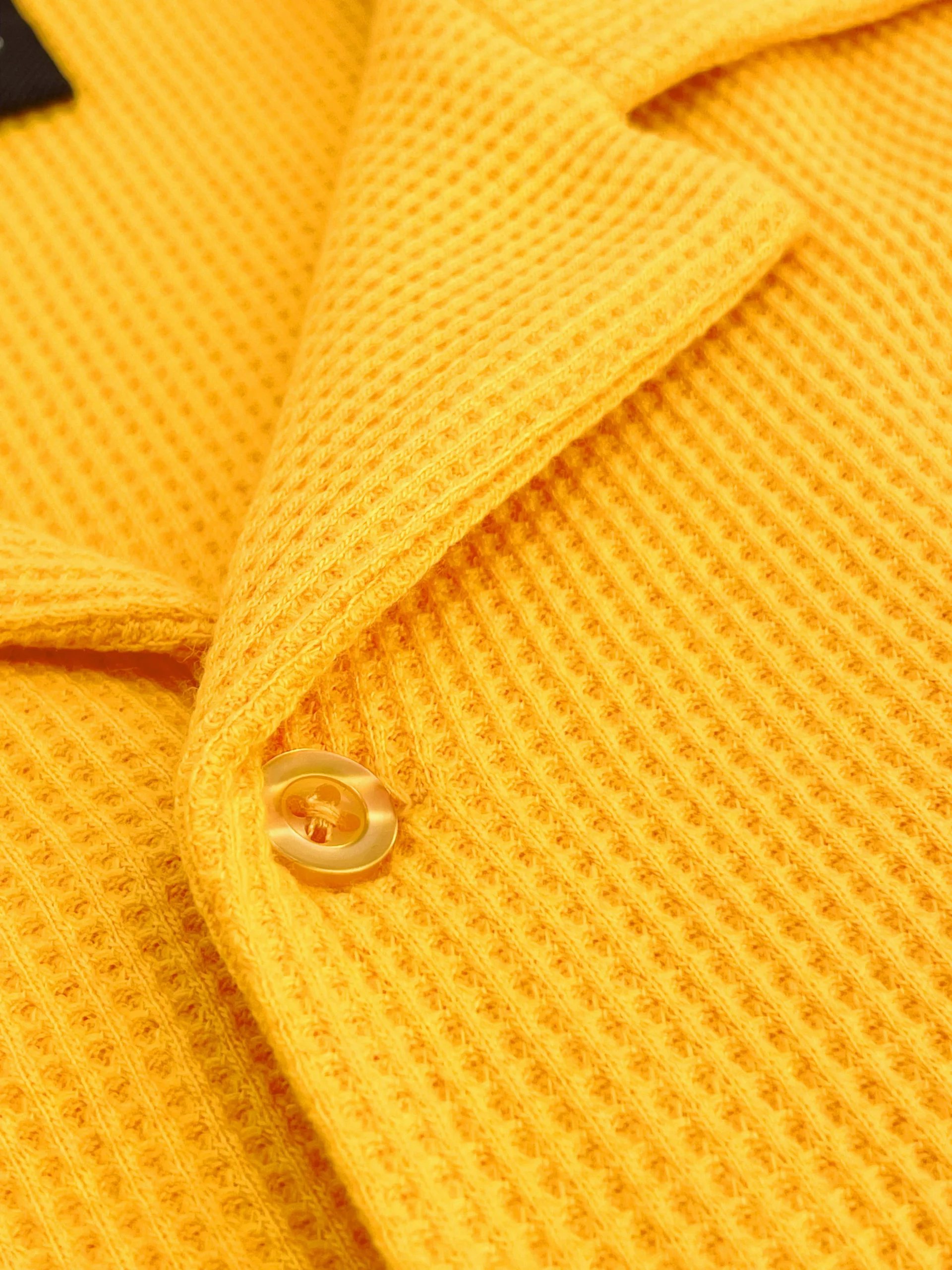 Black Bananas Waffle Shirt Kids Oranje