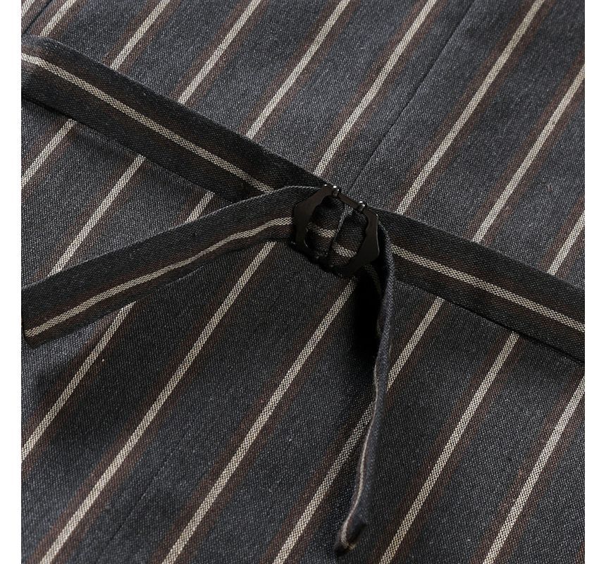 Lefitt - Gestreept vest met knoopjes
