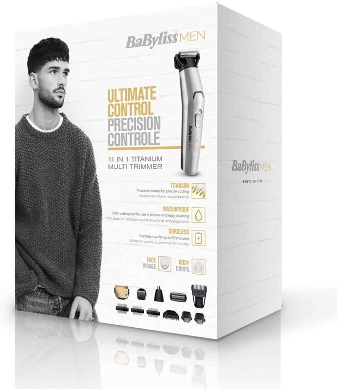 BaBylissMEN - 11-in-1 Multitrimmer - Waterproof - Titanium