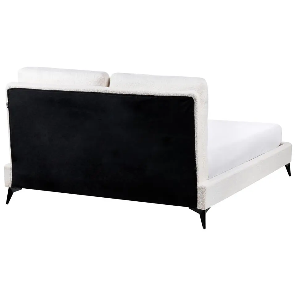 MELLE - Tweepersoonsbed - Gebroken wit - 140 x 200 cm - Bouclé