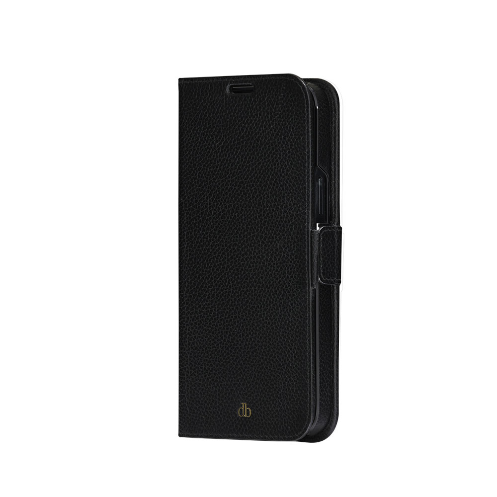 iPhone 14 Pro 2in1 Book Cover Echtleder Tasche mit RFID Schutz New York (NY61NIBL5585) - Schwarz