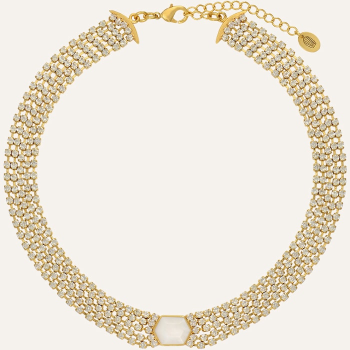 Collier Sparkling - Métal doré & cristaux