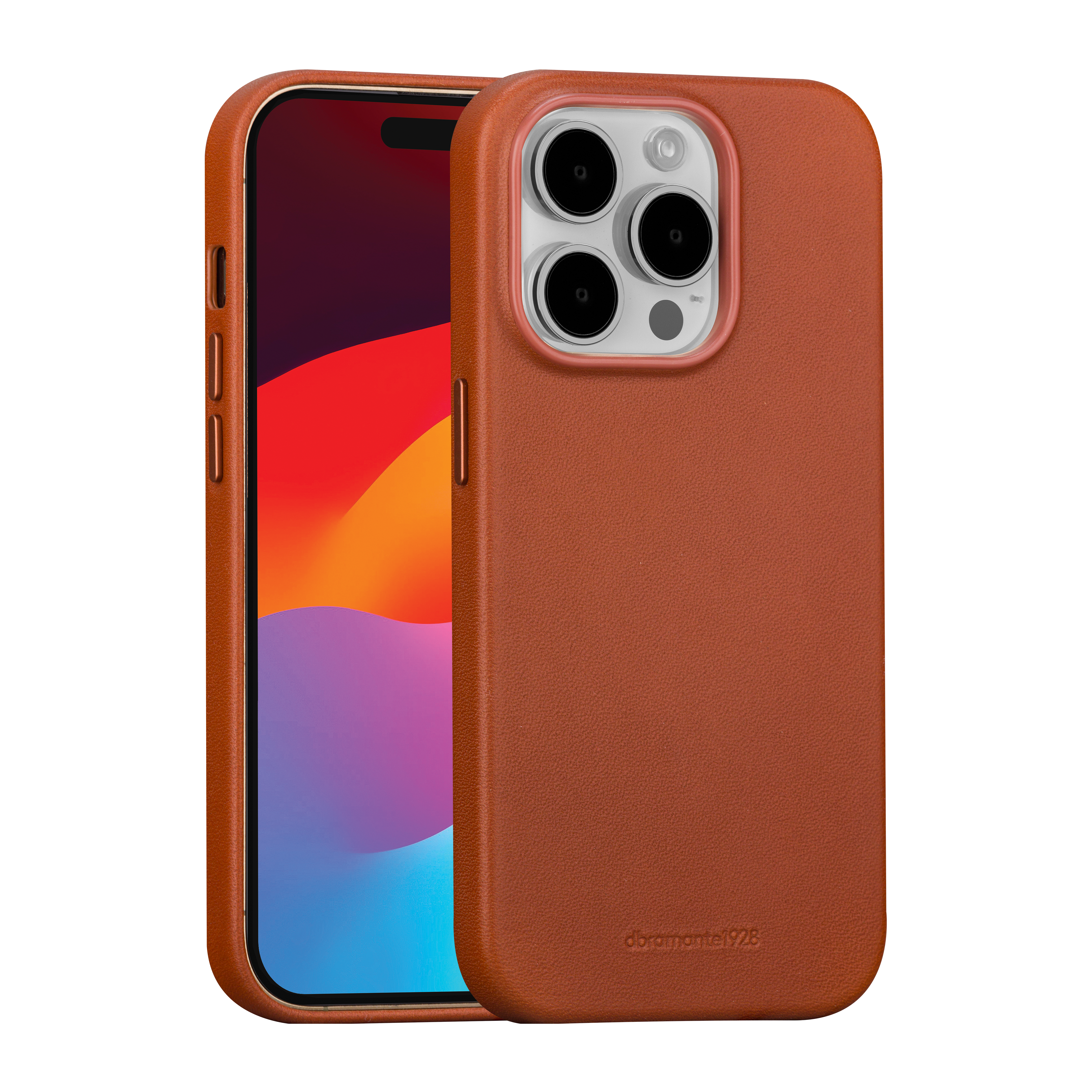 iPhone 15 Pro MagSafe Echtleder Hardcase Hülle Roskilde Recycled (RO61GT001892) - Tan