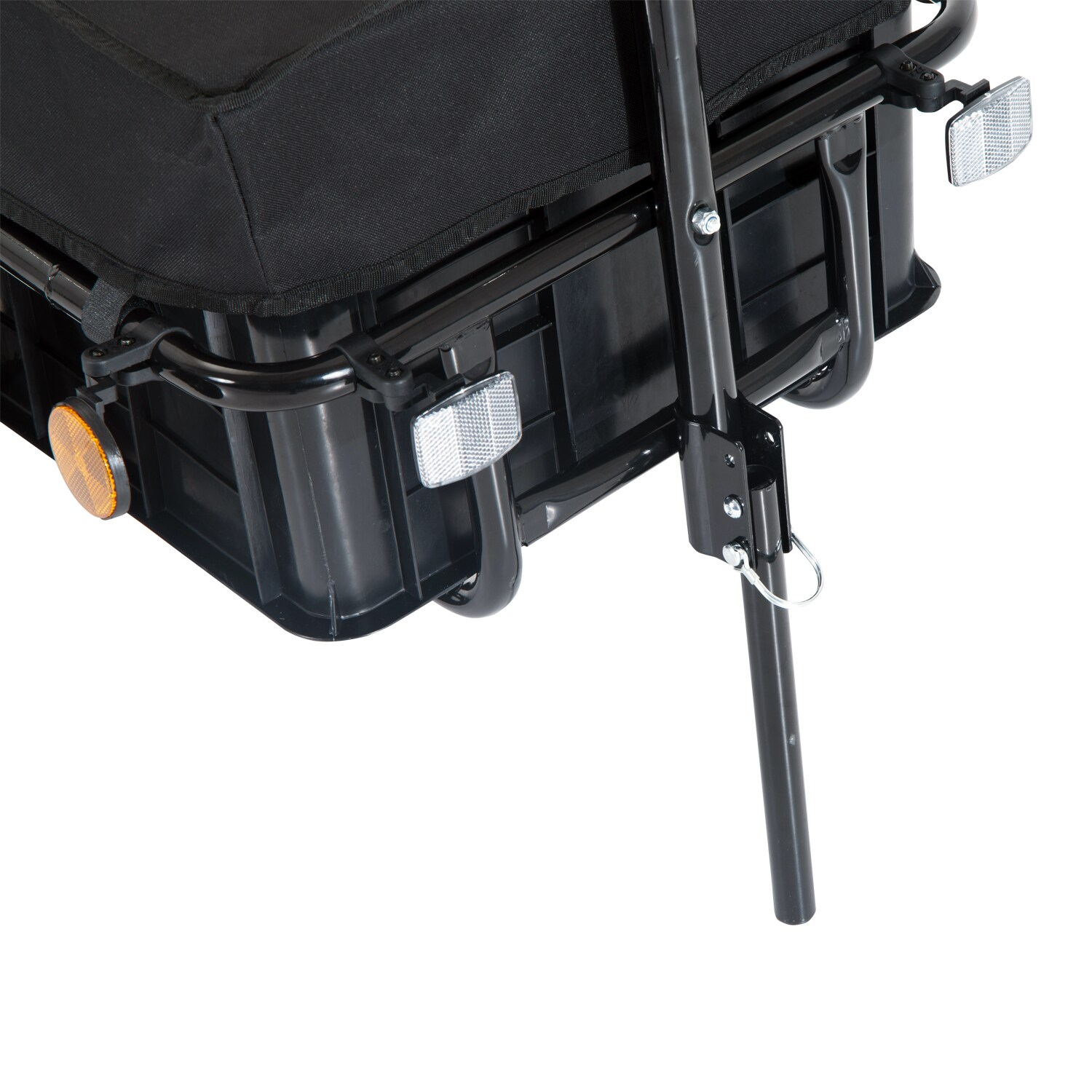 HOMCOM Lastenanhänger schwarz 144L x 59B x 80H cm