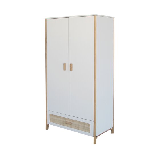 Océania armoire 2 portes tressage rotin   Neige        de               Théo