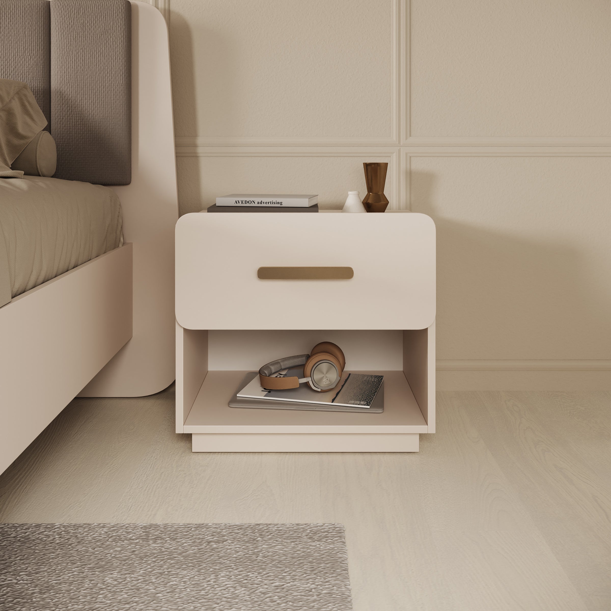 Meubella - Luzon - Nachtkastje set van 2 - Beige
