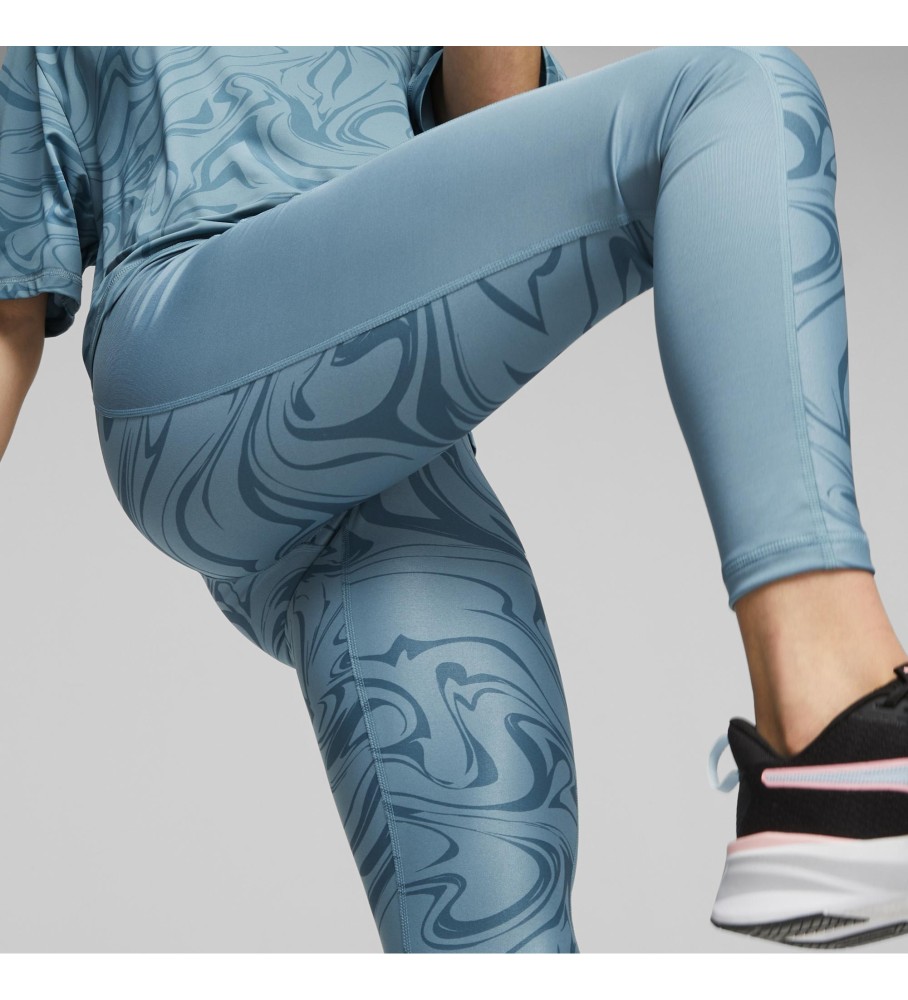 Calça legging de treino de cintura alta Puma azul
