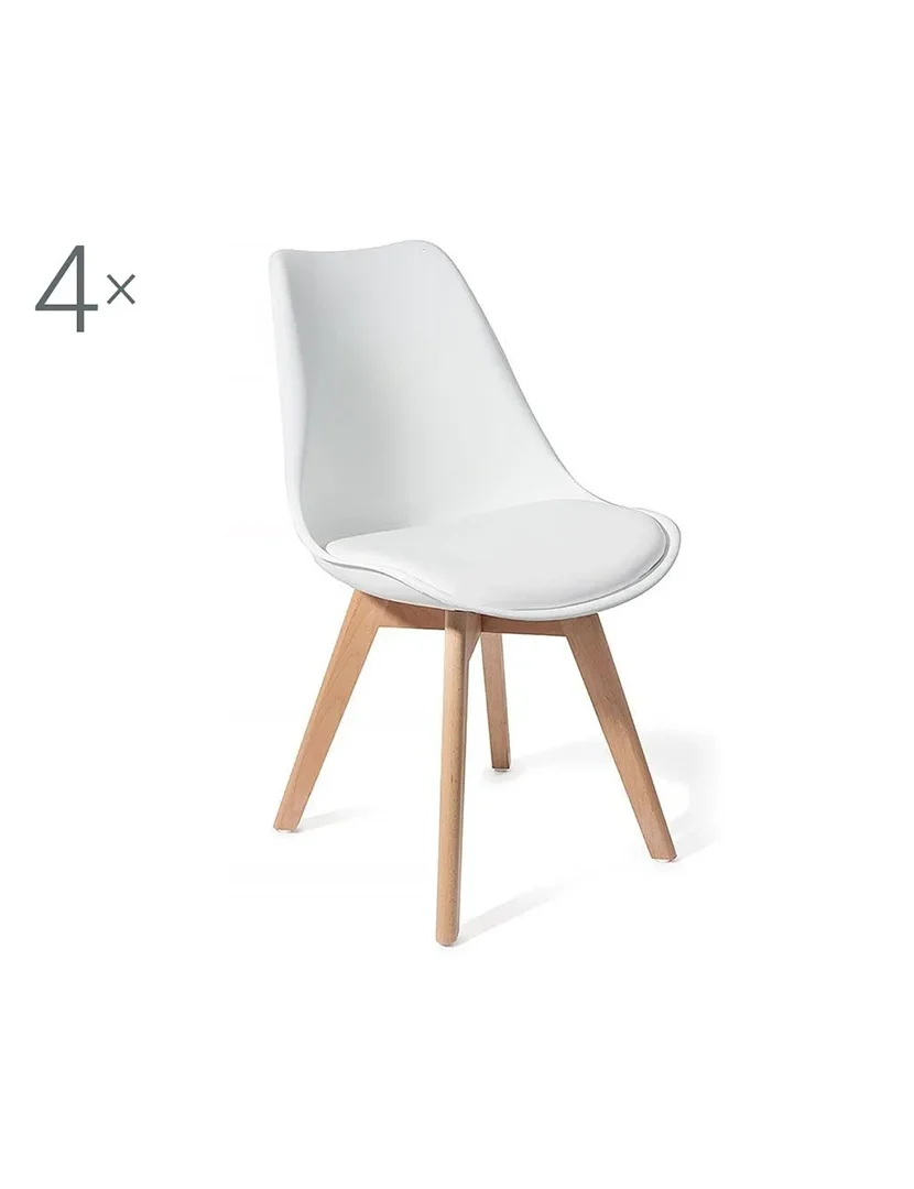Pack of 4 Kiki Evo White Chairs