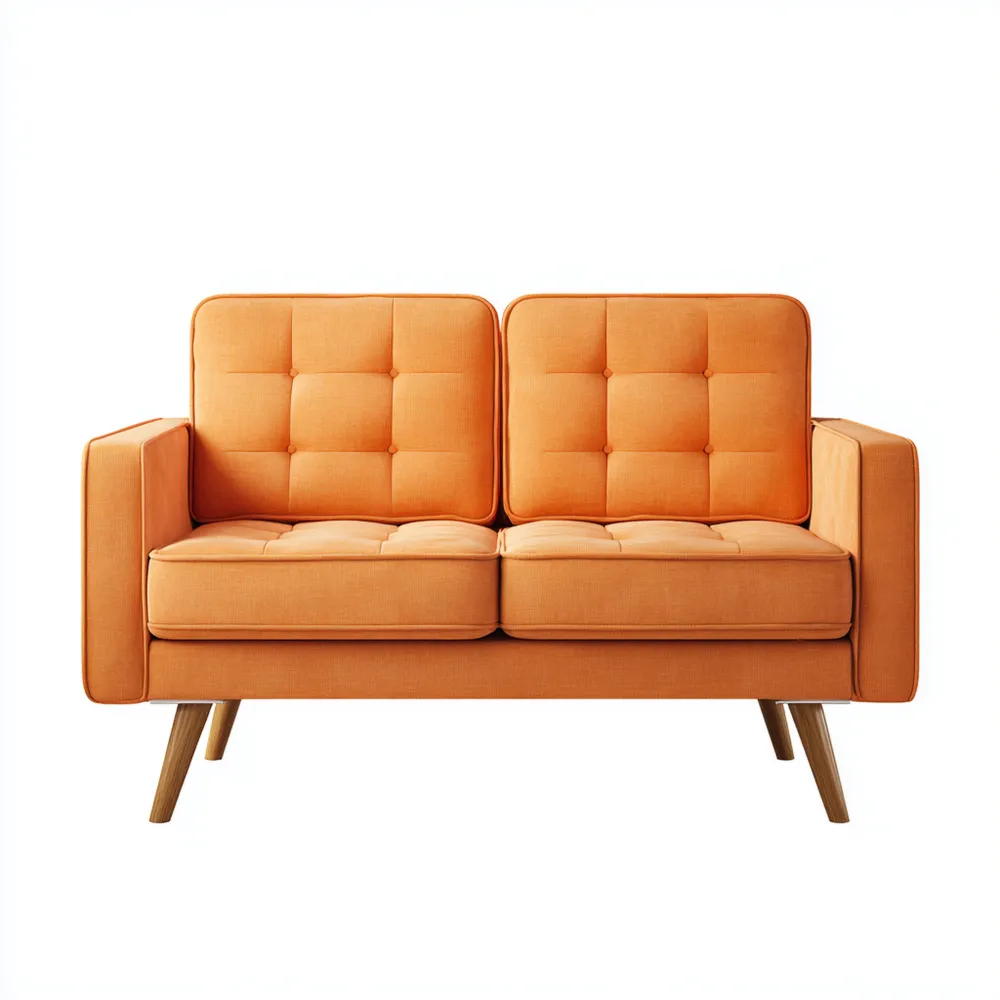 2-Sitzer-Sofa Stoff 150x95x80 cm – Orange – Modernes Design
