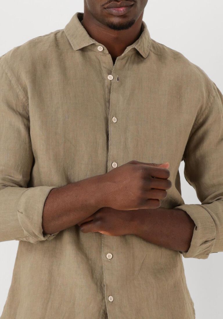 taupe the goodpeople casual overhemd soho