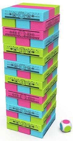 Gabby's Poppenhuis - Jumbling Tower - Kinderspel - Blauw, Roze, Groen - 48 Houten Blokjes