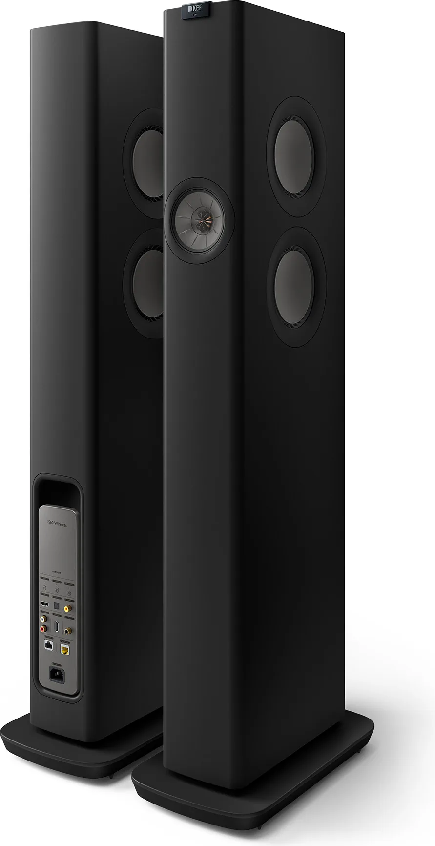 KEF LS60 Wireless Noir Carbon Enceintes sans fil hi-fi