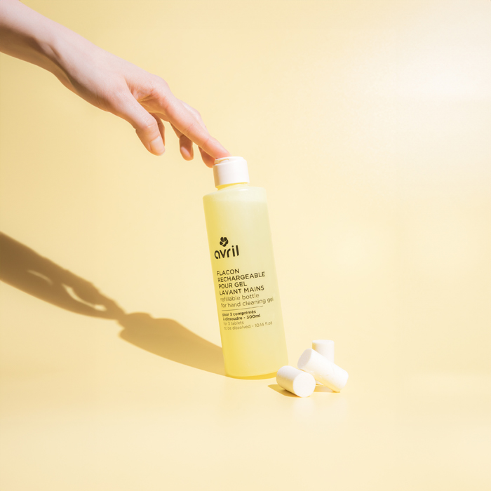 Kit gel lavant mains Amande en pastilles + flacon