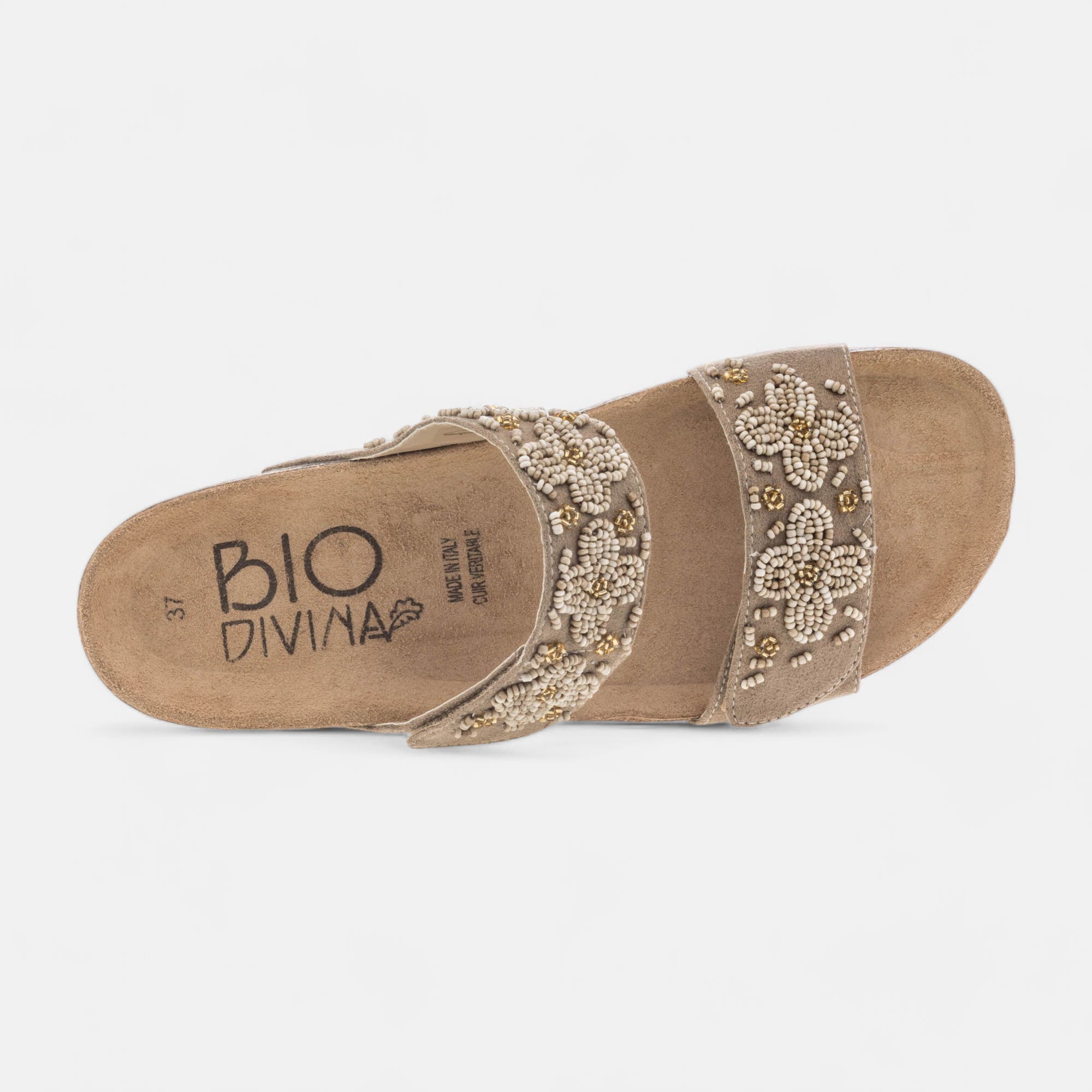 Mules semelle liège Femme beige