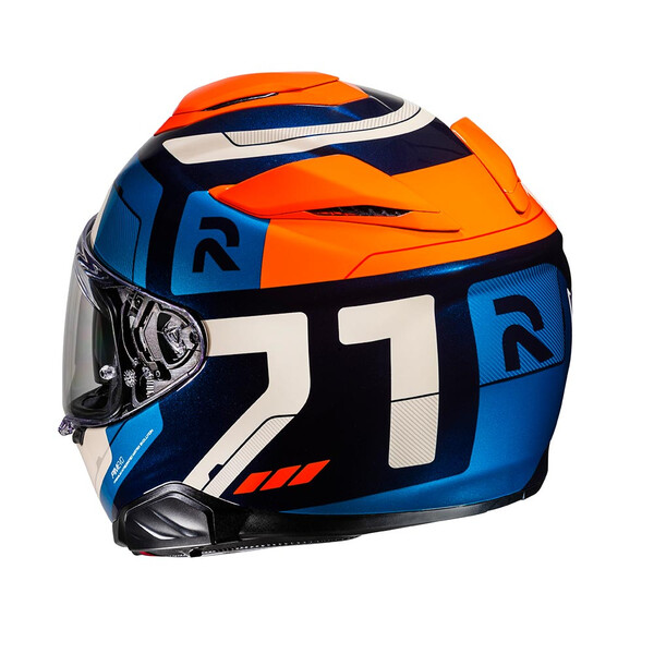 HJC - Casque RPHA 71 Cozad MC27 / Navy / Bleu Clair / Orange / Blanc / Brillant
