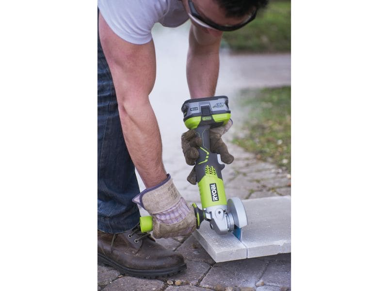 RYOBI Akku-Winkelschleifer R180AG-0, Solo, Ø 115 mm Akku-Winkelschleifer ideal für eine Vielzahl von Schleif- und Schneidanwendungen