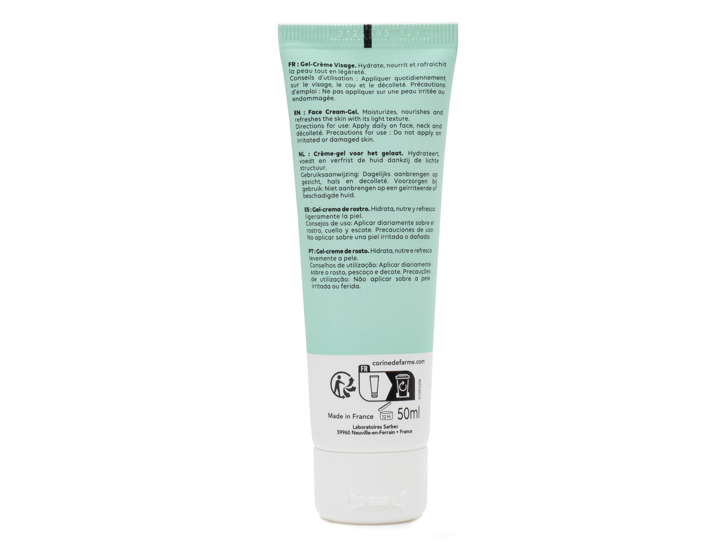 GEL CREME CORINE DE FARME EXTRATO DE SPIRULINA 50ML