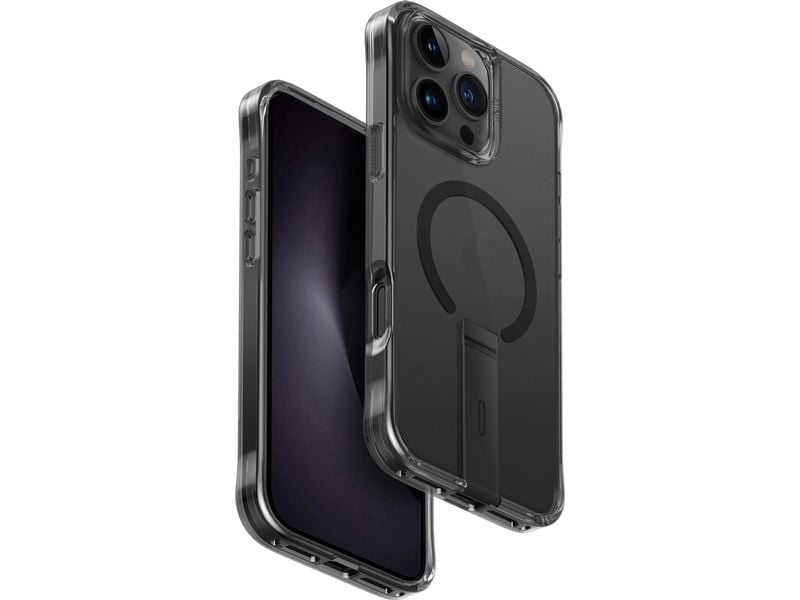 Uniq Back Cover Eleva Hybrid iPhone 16 Pro Schwarz MagSafe-kompatible Schutzhülle für das Apple iPhone 16 Pro