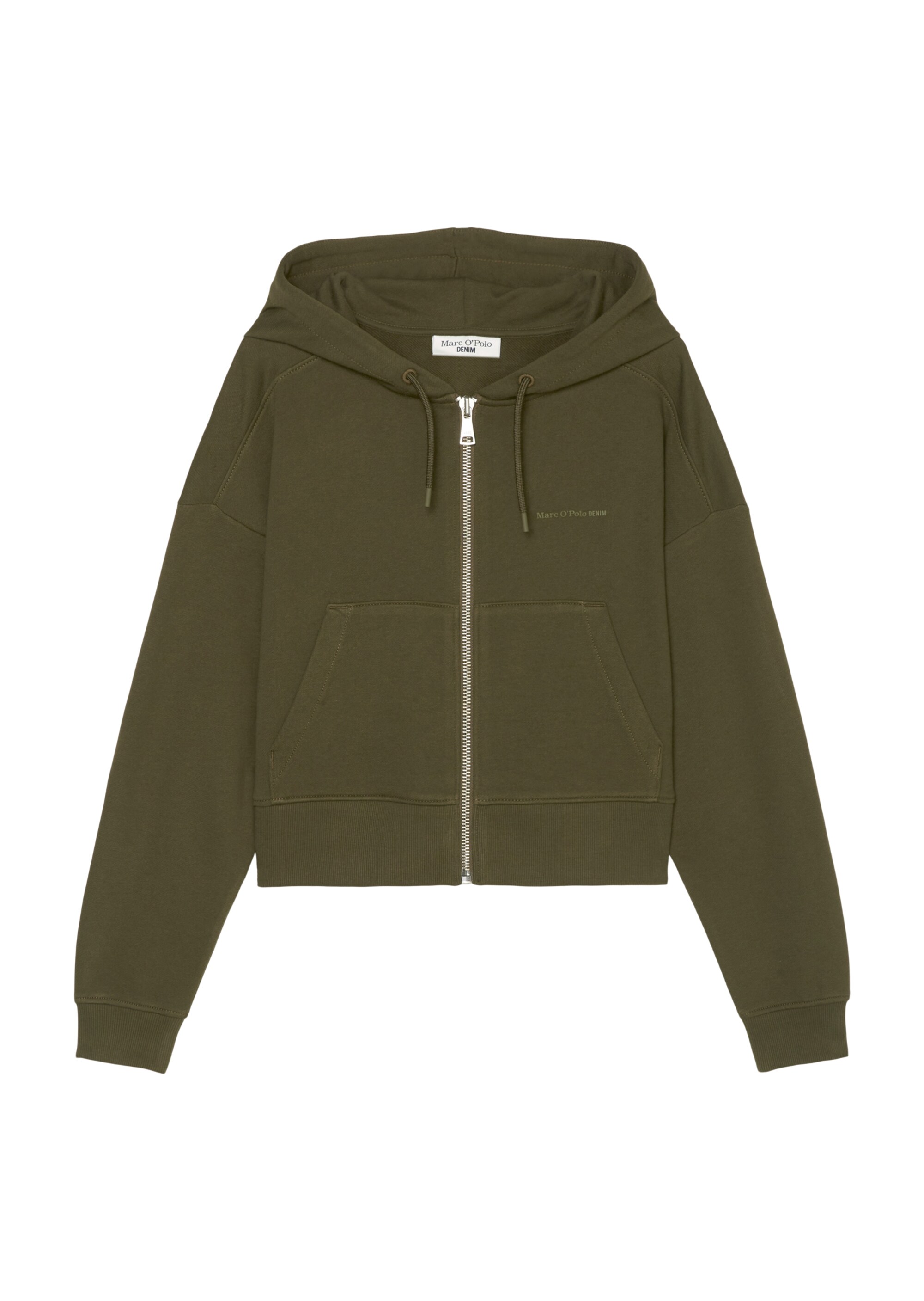 Kapuzen-Sweatjacke loose croppedaus Organic Cotton