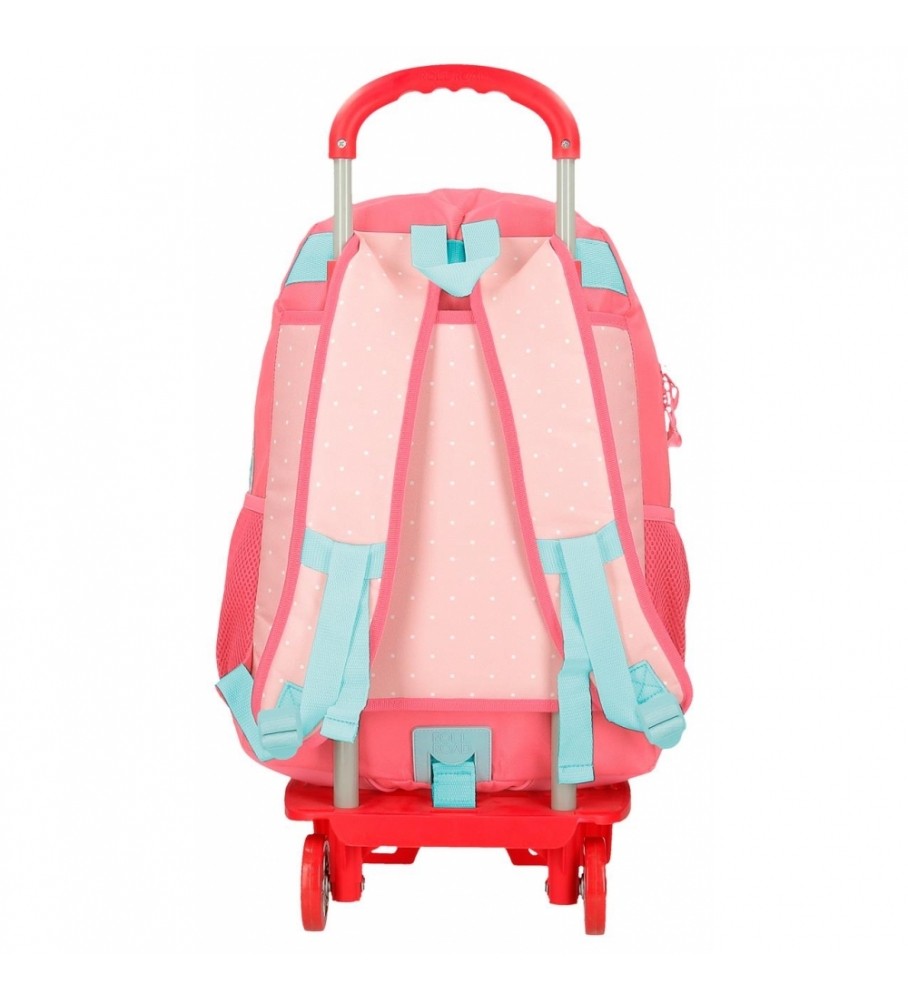 Roll Road Mochila Escolar Roll Road My little Town Dos Compartimentos con carro rosa