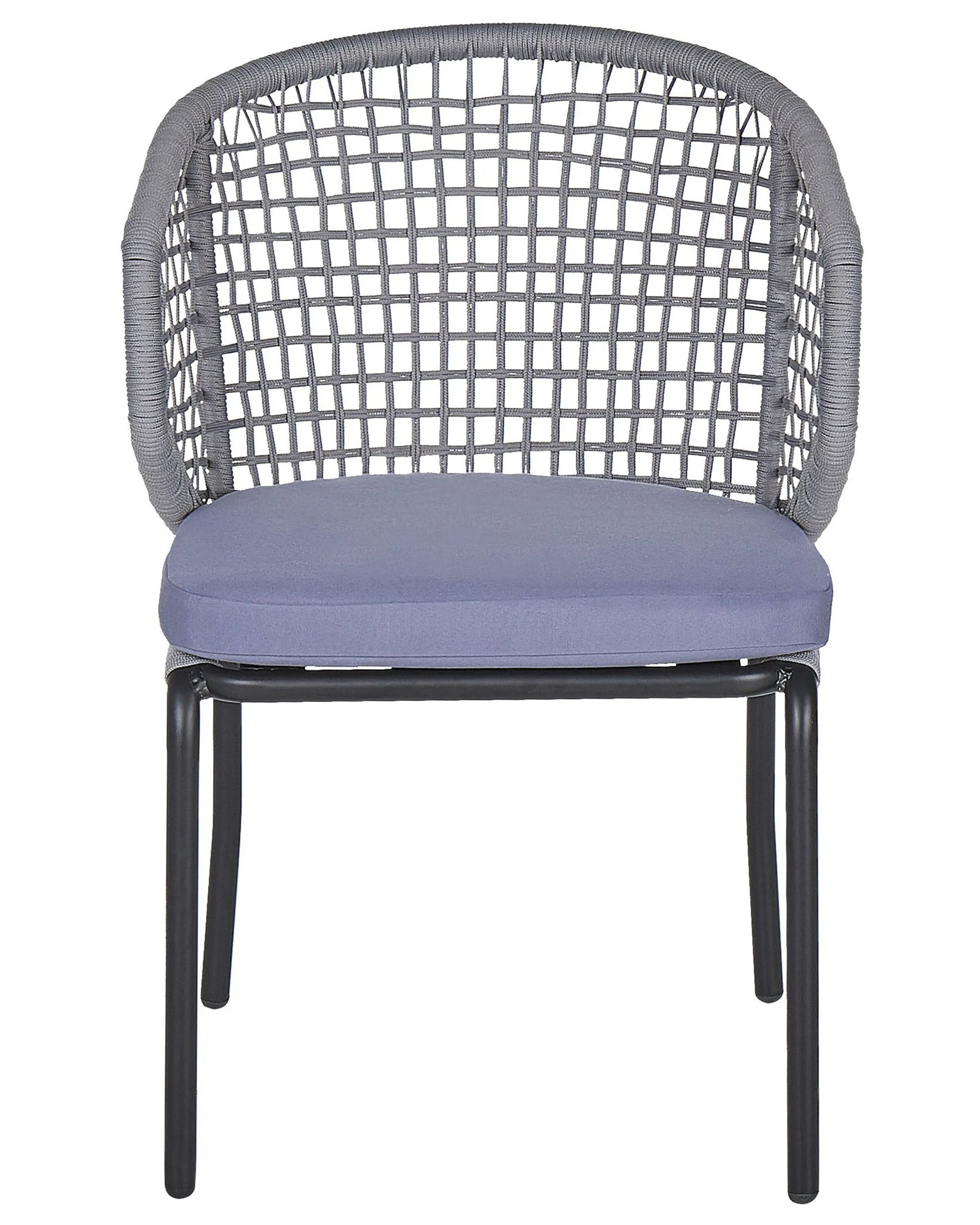 Set van 2 stoelen met zitkussen PALMI Metaal Grijs