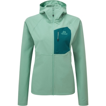 Mountain Equipment Arrow Hooded Softshelljacke Lichen Green/d Teal Damen