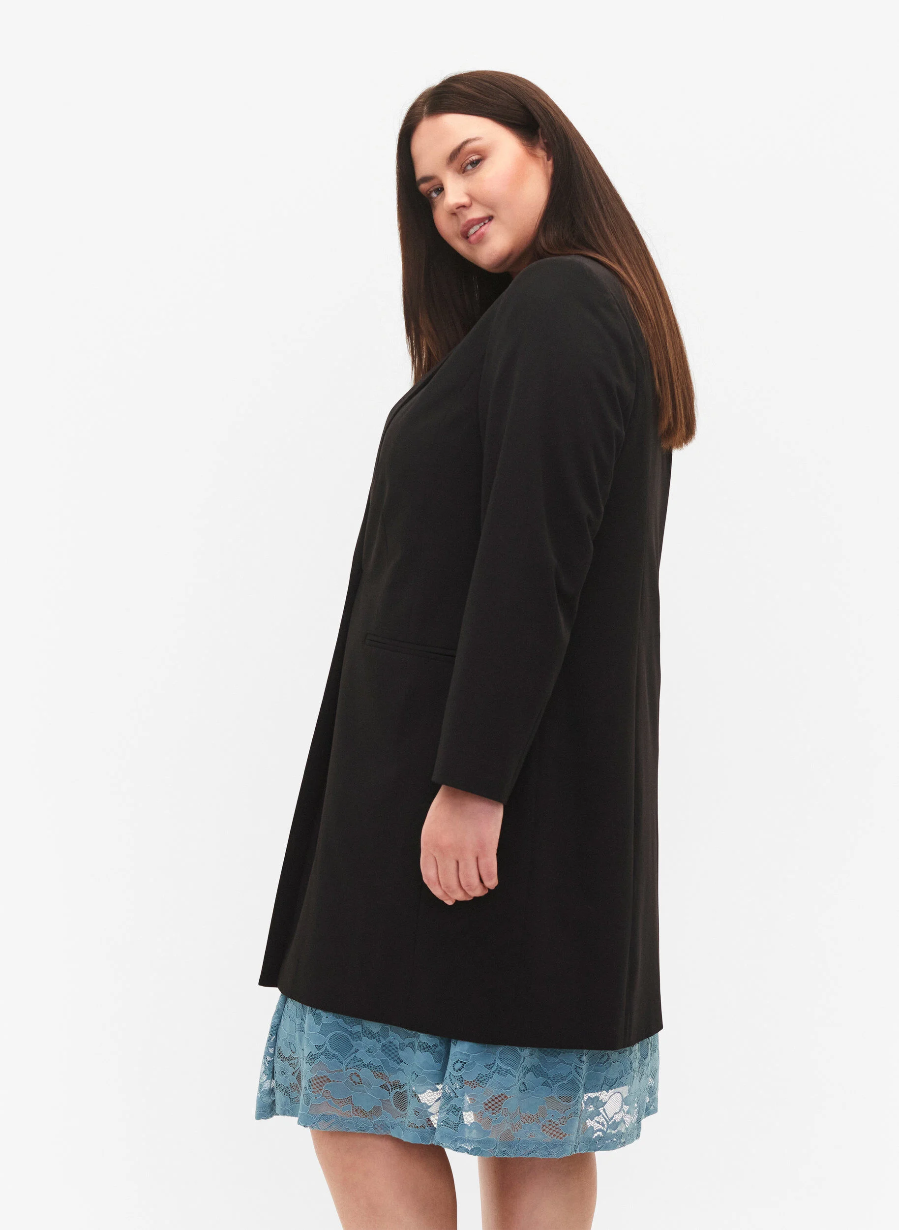 Klassisk lang blazer