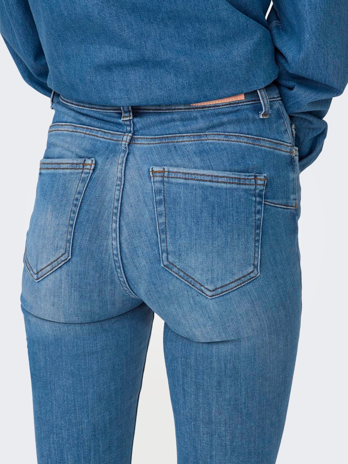 ONLBLUSH Hohe Taille Skinny Fit Jeans Light Blue Denim