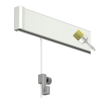 Artiteq Click Rail schilderij ophangsysteem compleet 6 meter wit overschilderbaar