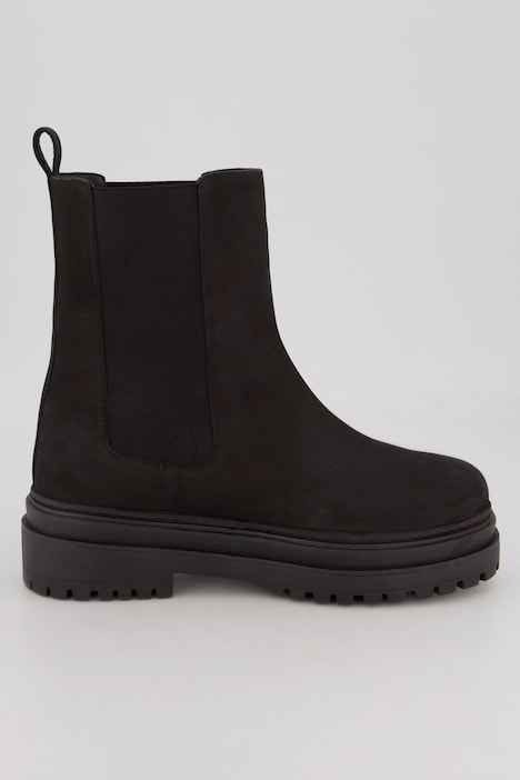 Stiefelette, Elastikeinsatz, Nubukleder, Weite H