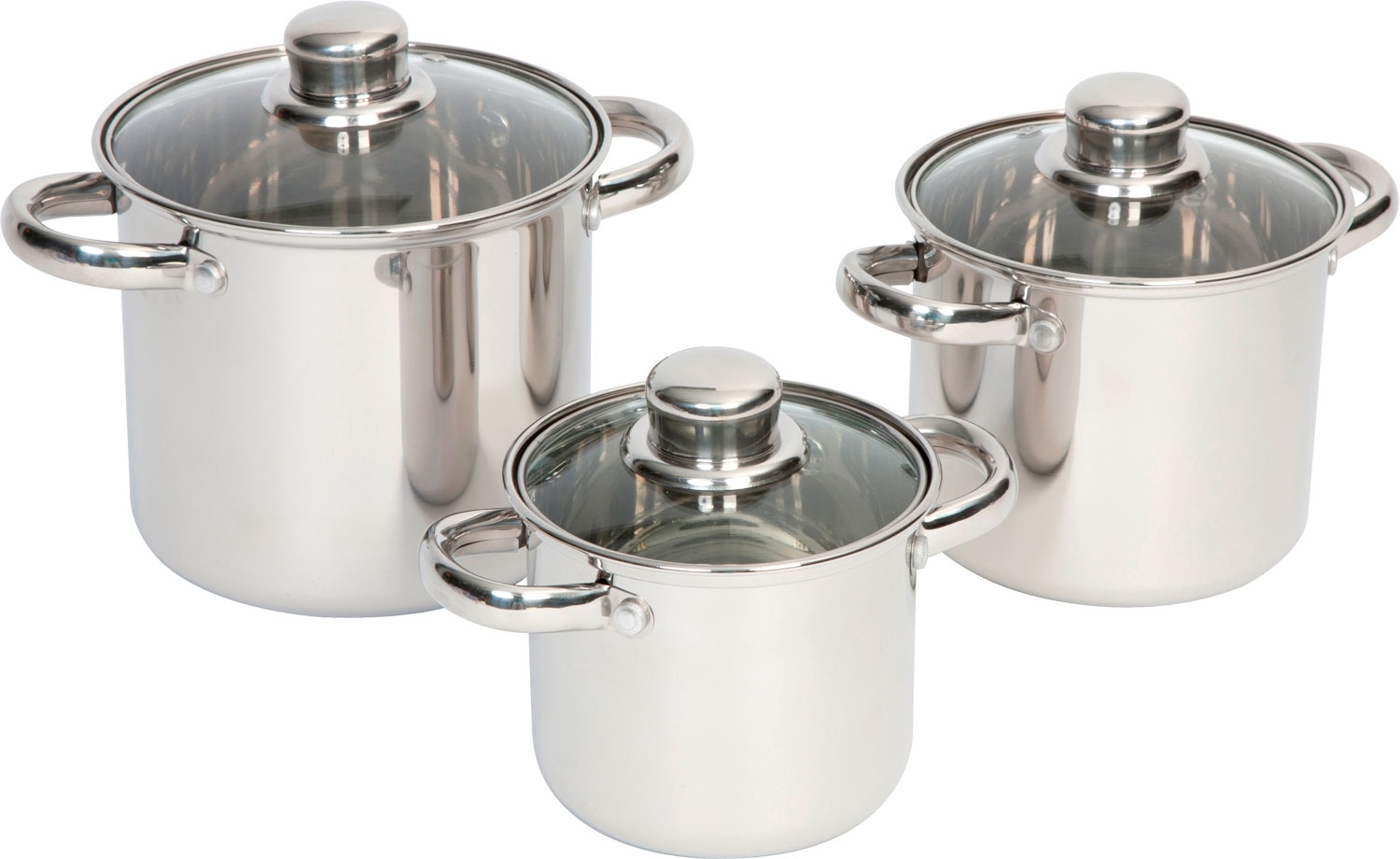 Bo-Camp Royal Plus Edelstahl Kochtopf Set 3-tlg.