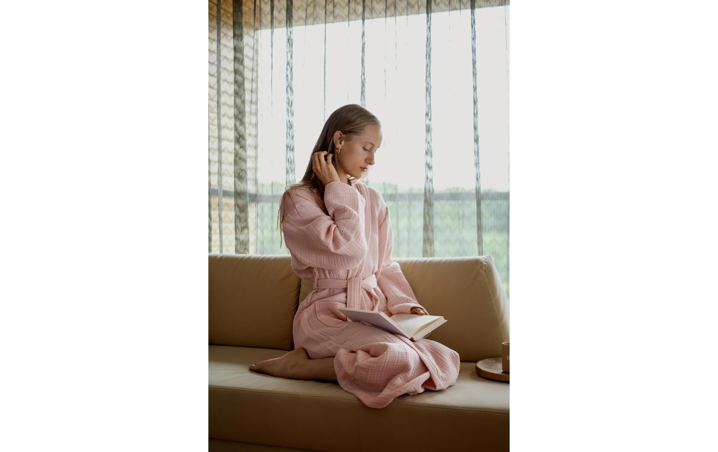 Bademantel My Moments Silent Pearl Skin<br>Leichter Unisex-Kapuzenmantel aus angenehmem, atmungsaktivem Musselin