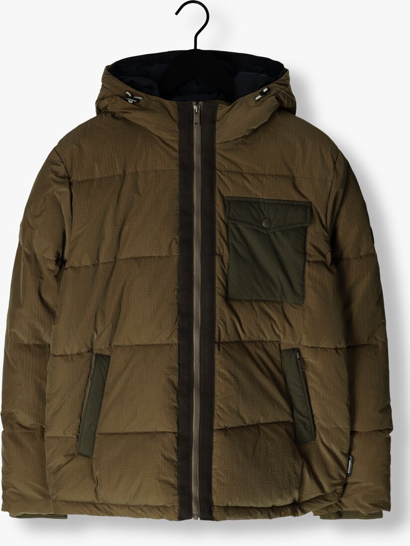 SCOTCH & SODA khaki scotch & soda gewatteerde jas hooded puffa jacket