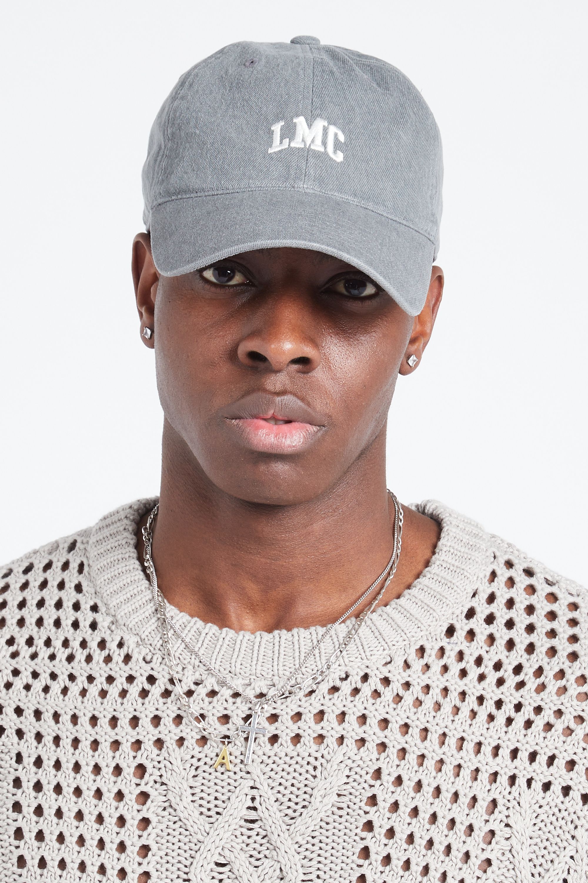 LOST MANAGEMENT CITIES Casquette DENIM ARCH OG 6PANEL CAP Gris