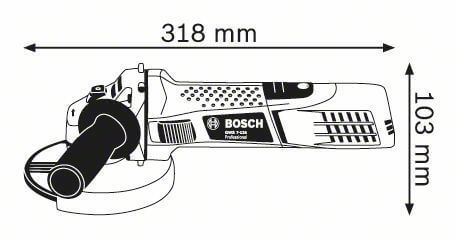 Bosch GWS 7-125 Haakse slijpmachine - 0601388108
