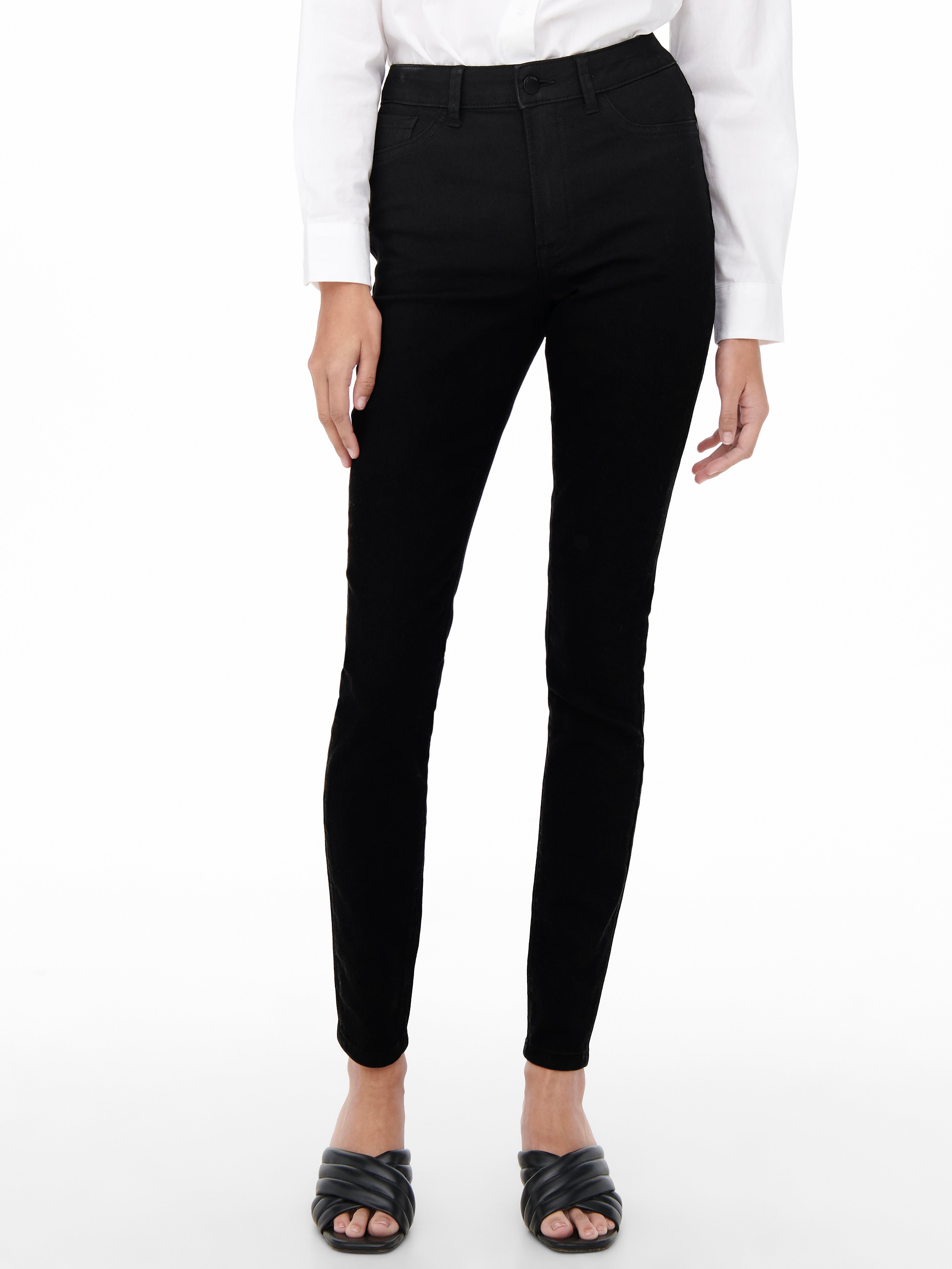JDYTULGA Hohe Taille Skinny Fit Jeans Black
