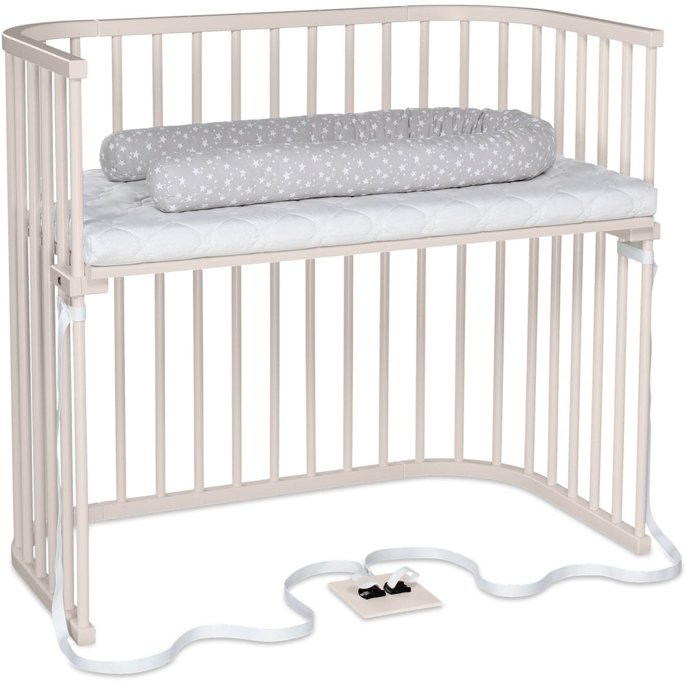 Køb babybay® Bedside Crib Beige Varnished Boxspring Xxl Co-Sleeper Babyseng
