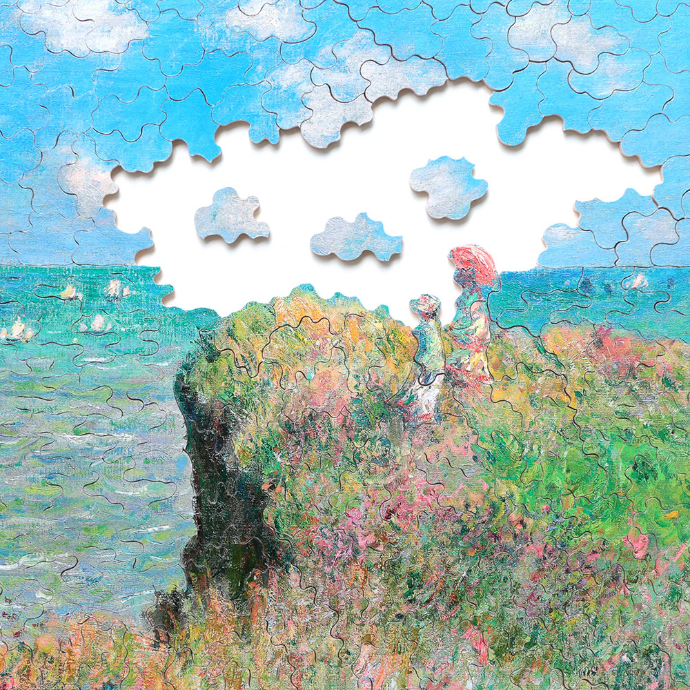 Promenade sur la falaise de monet