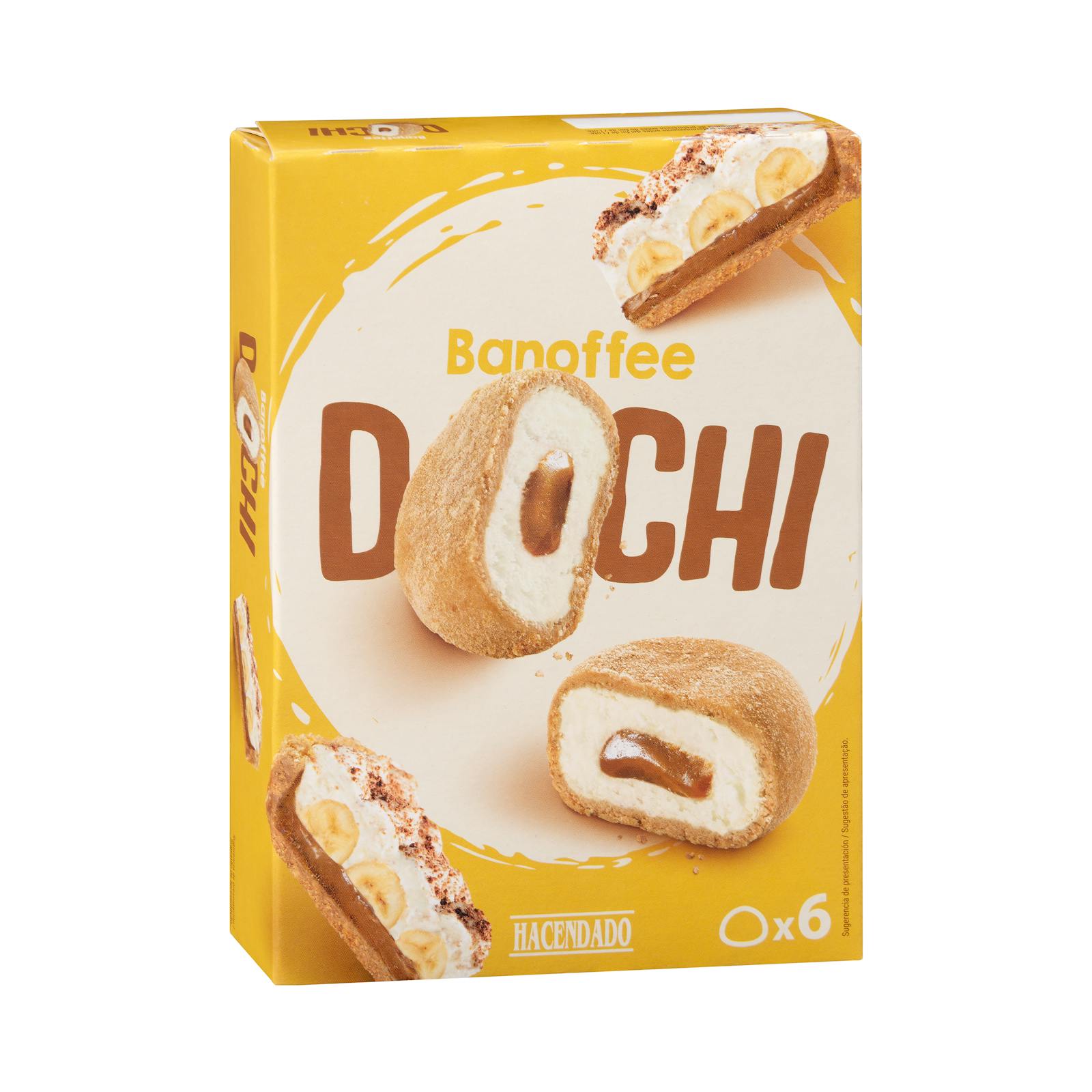 Glace à la banane et à la pâte à biscuits Dochi Banoffee Hacendado